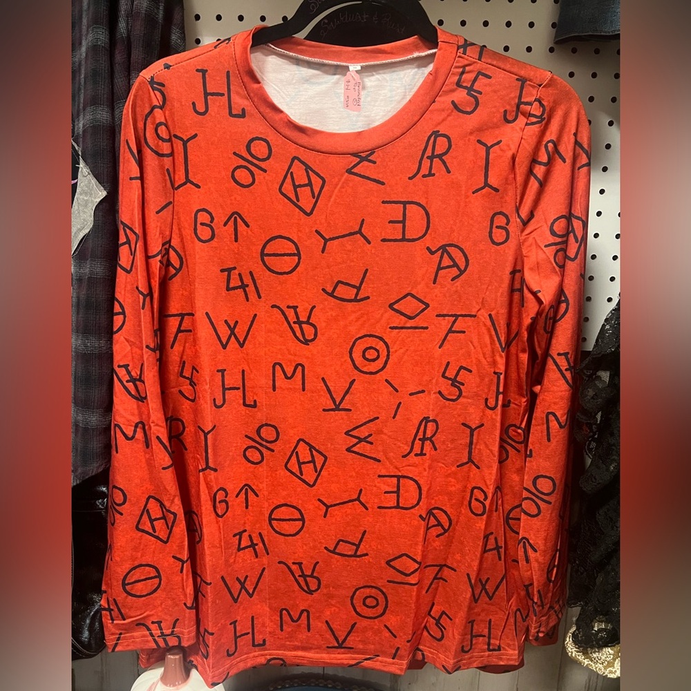 Western Brand Print Long Sleeve Shirt